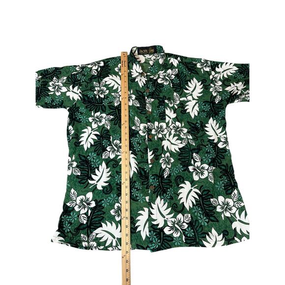 Pacific Line Men’s Green Hawaiian Button Down, L - Picture 5 of 5